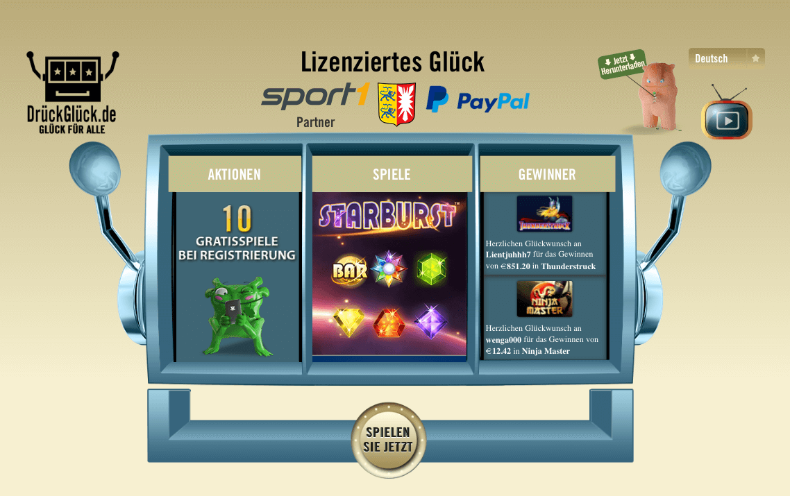 DrückGlück Casino Website